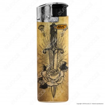 Bic Maxi J38 Elettronico Grande Fantasia Tattoo - Box da 50 Accendini