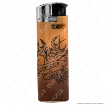 Bic Maxi J38 Elettronico Grande Fantasia Tattoo - Box da 50 Accendini