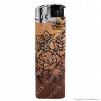 Bic Maxi J38 Elettronico Grande Fantasia Tattoo - Box da 50 Accendini