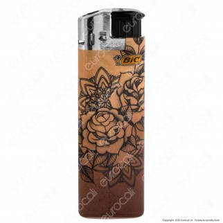 Bic Maxi J38 Elettronico Grande Fantasia Tattoo - Box da 50 Accendini
