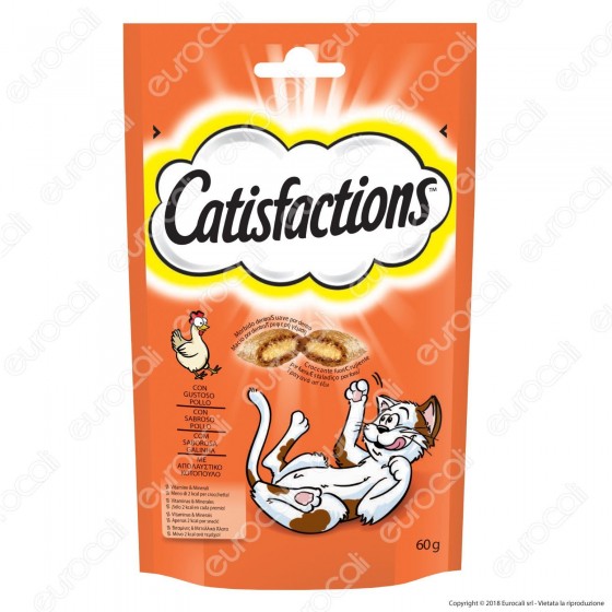 Catisfactions Snack al Pollo per Gatti - Confezione 60g Catisfactions Snack al Pollo per Gatti - Confezione 60g