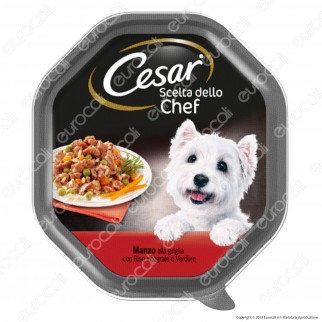 Cesar Scelta dello Chef Cibo per Cani con Manzo alla Griglia, Riso
