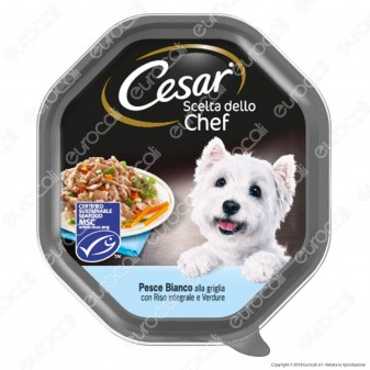 Cesar Scelta dello Chef Cibo per Cani con Pesce Bianco alla Griglia