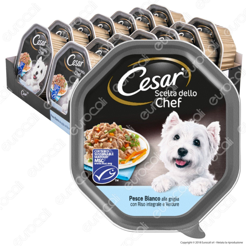 Cesar Scelta dello Chef Cibo per Cani con Pesce Bianco alla Griglia