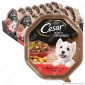 Cesar Ricette di Campagna Cibo per Cani con Manzo, Pasta e Carote in Salsa - 14 Vaschette da 150g