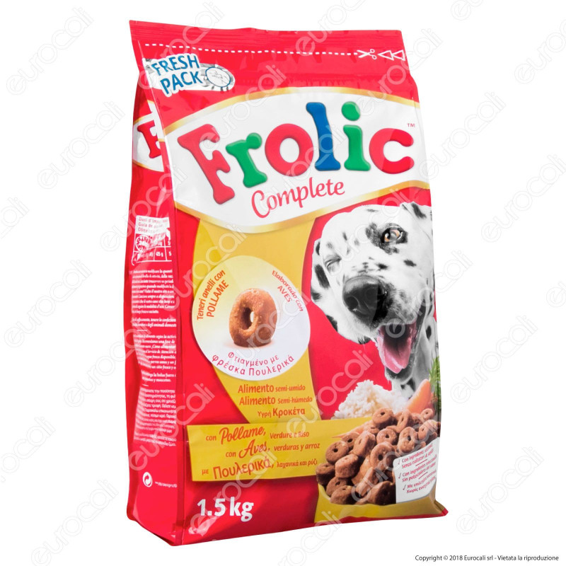 Frolic Cibo Semi Umido per Cani con Carni Bianche, Verdure e Riso -