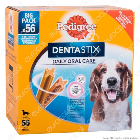 Pedigree Dentastix Medium per l'igiene orale del cane - Confezione da Pedigree Dentastix Medium per l'igiene orale del cane - Confezione da
