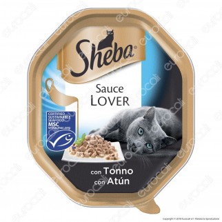 Sheba Sauce Lover Cibo per Gatti con Tonno in Salsa - 22 Vaschette da