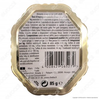 Sheba Paté Classic Cibo per Gatti al Gusto Salmone - 22 Vaschette da
