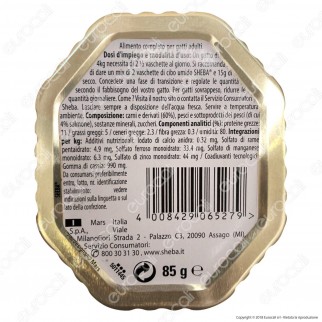 Sheba Paté Classic Cibo per Gatti al Gusto Salmone - 22 Vaschette da