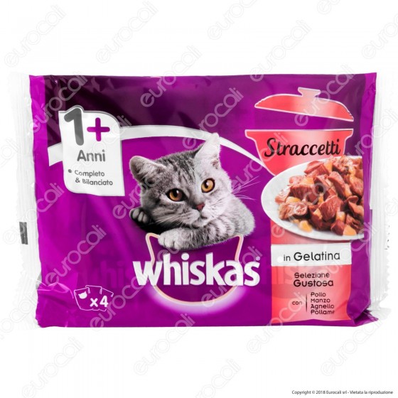 Whiskas Cibo per Gatti Straccetti di Pollo, Manzo, Agnello e Pollame Whiskas Cibo per Gatti Straccetti di Pollo, Manzo, Agnello e Pollame