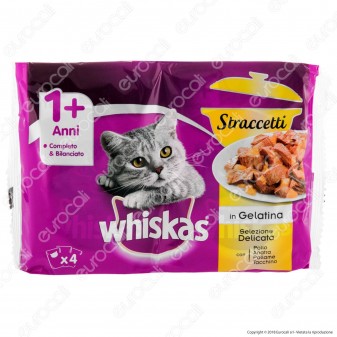 Whiskas Cibo per Gatti Straccetti di Pollo, Anatra, Pollame e