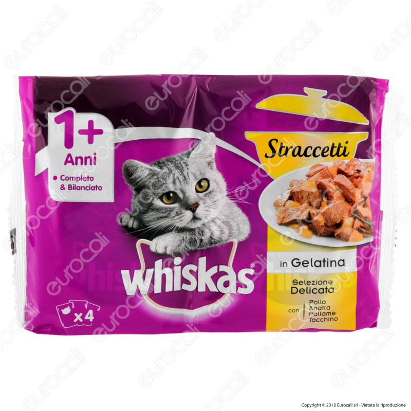 Whiskas Cibo per Gatti Straccetti di Pollo, Anatra, Pollame e