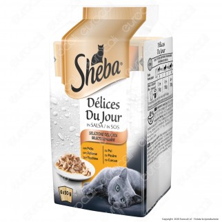 Sheba Delices Du Jour Selezione Delicata Cibo per Gatti al Gusto
