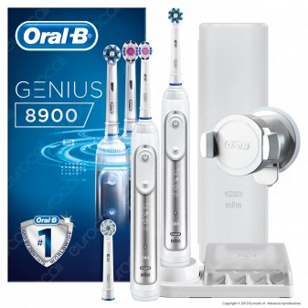 Oral-B Spazzolini Elettrici Ricaricabili e Bluetooth Genius 8900 con