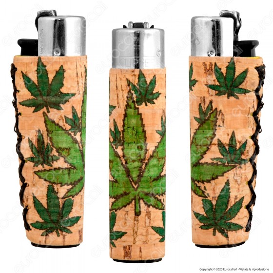 Clipper Large con Rivestimento in Sughero Fantasia Canapa Leaves - 1 Clipper Large con Rivestimento in Sughero Fantasia Canapa Leaves - 1