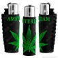 Clipper Large con Rivestimento in Gomma Fantasia Green Leaf - 1 Accendino [TERMINATO]