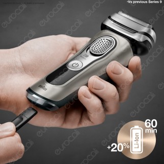 Braun Series 9 9325s Rasoio Barba Elettrico Ricaricabile Wet&Dry con