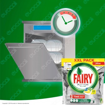 Fairy Platinum Detersivo in Capsule per Lavastoviglie - Confezione da 68 pastiglie