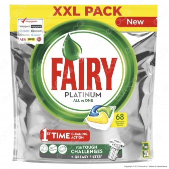 Fairy Platinum Detersivo in Capsule per Lavastoviglie - Confezione da