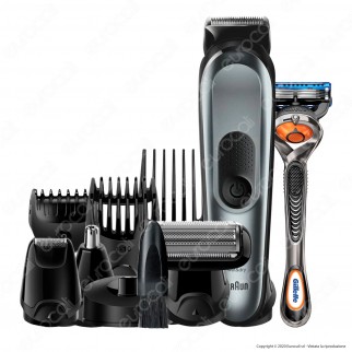 Rasoio Elettrico Uomo Braun MGK7221 Barba e Capelli 10in1 con