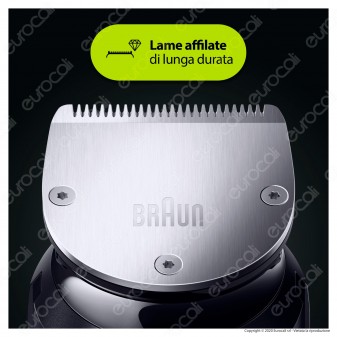 Rasoio Elettrico Uomo Braun MGK7221 Barba e Capelli 10in1 con