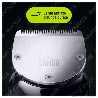 Rasoio Elettrico Uomo Braun MGK7221 Barba e Capelli 10in1 con
