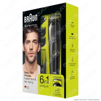 Braun MGK3021 Regolabarba Tagliacapelli a Batteria Ricaricabile