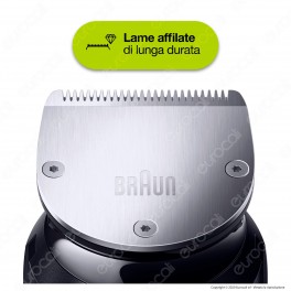 Braun BT7220 Regolabarba Tagliacapelli a Batteria Ricaricabile con 39