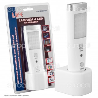 Life Lampada a LED con Funzione Torcia Lampada d'Emergenza e Sensore