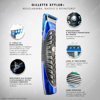 Gillette Fusion ProGlide Styler Regolabarba e Rasoio Rifinitore da