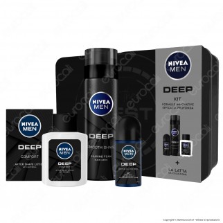 Nivea Man Deep Giftpack - Lozione Dopobarba, Schiuma da Barba