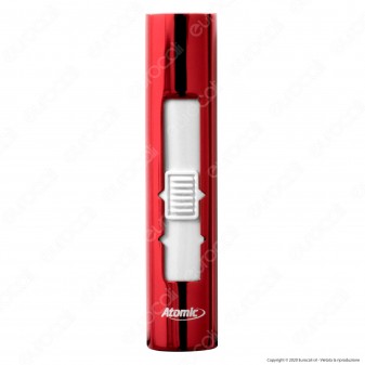 Atomic Accendino USB Ricaricaile Antivento in Metallo Lucido - 1