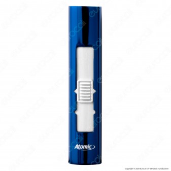 Atomic Accendino USB Ricaricaile Antivento in Metallo Lucido - 1
