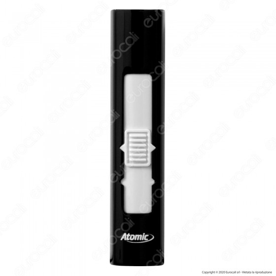 Accendino USB Ricaricaile Antivento in Metallo Lucido Atomic