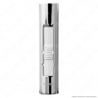 Atomic Accendino USB Ricaricaile Antivento in Metallo Lucido - 1
