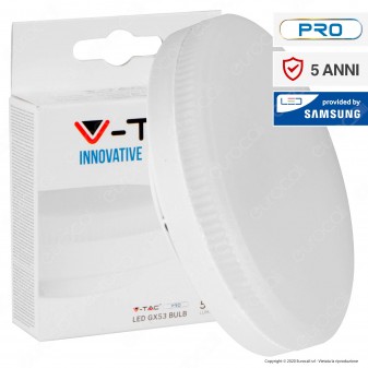 V-Tac Pro VT-207 Lampadina LED GX53 7W Bulb Disc Chip Samsung - SKU