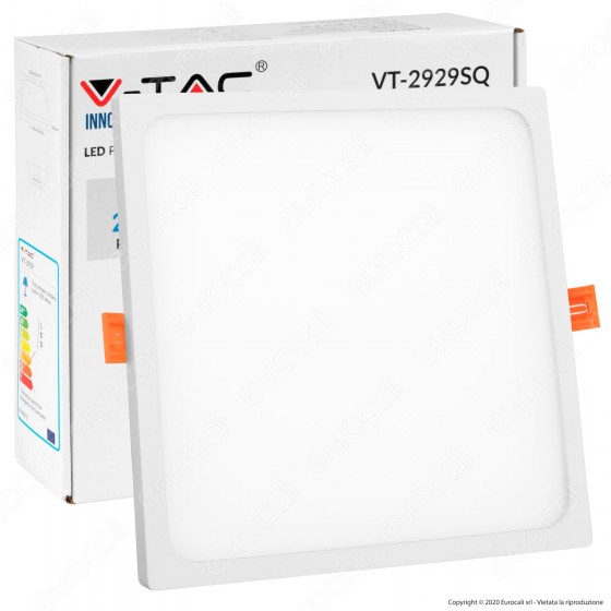 V-Tac VT-2929 SQ Pannello LED Quadrato 29W SMD da Incasso con Driver V-Tac VT-2929 SQ Pannello LED Quadrato 29W SMD da Incasso con Driver