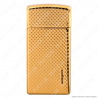 Silver Match Accendino USB in Metallo Luxury Antivento Ricaricabile -
