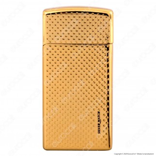Silver Match Accendino USB in Metallo Luxury Antivento Ricaricabile -