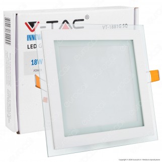 V-Tac VT-1881G SQ Pannello LED Quadrato 18W SMD2835 da Incasso - SKU