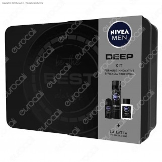 Nivea Man Deep Giftpack - Lozione Dopobarba, Schiuma da Barba