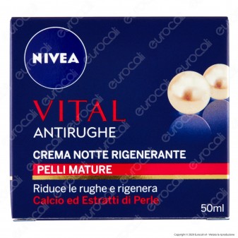 Nivea Vital Crema Notte Antirughe Rigenerante - Confezione da 50ml