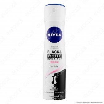 Nivea Deodorante Spray Black & White Invisible Original Anti Macchie