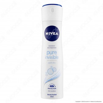 Nivea Pure Invisible Deodorante Spray Antitraspirante - Flacone da
