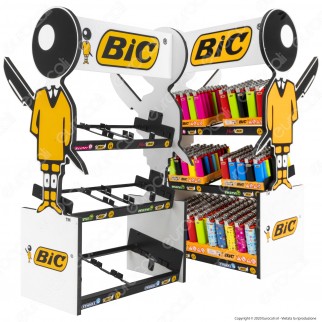 Espositore Bic da Banco in Compensato per 6 Box di Accendini Maxi