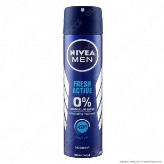 Nivea Men Deodorante Spray Fresh Active Protettivo Senza Sali