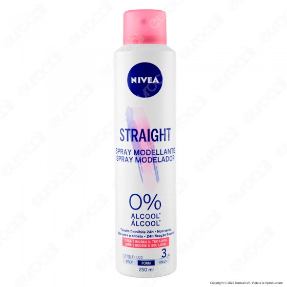 Nivea Straight Spray Modellante per Capelli Lisci Tenuta Flessibile - Nivea Straight Spray Modellante per Capelli Lisci Tenuta Flessibile -