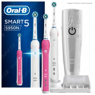 Spazzolini Elettrici Oral-B SmartSeries 5 5950 CrossAction 2 Manici Con 2 Testine Di Ricambio
