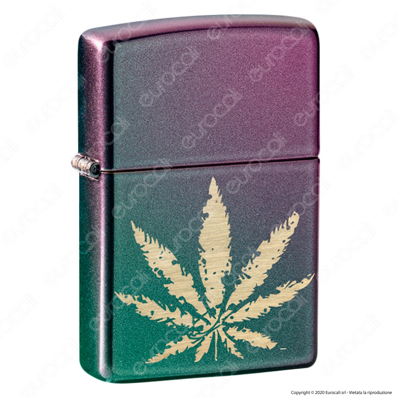 Accendino Zippo Mod. 49185 Leaf Iridescent - Ricaricabile Antivento